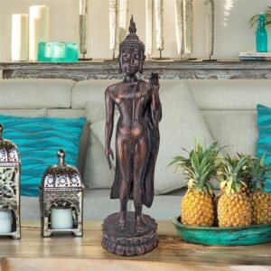 Design Toscano JQ9633 8 1/2 Inch Free from Fear Standing Buddha Statue