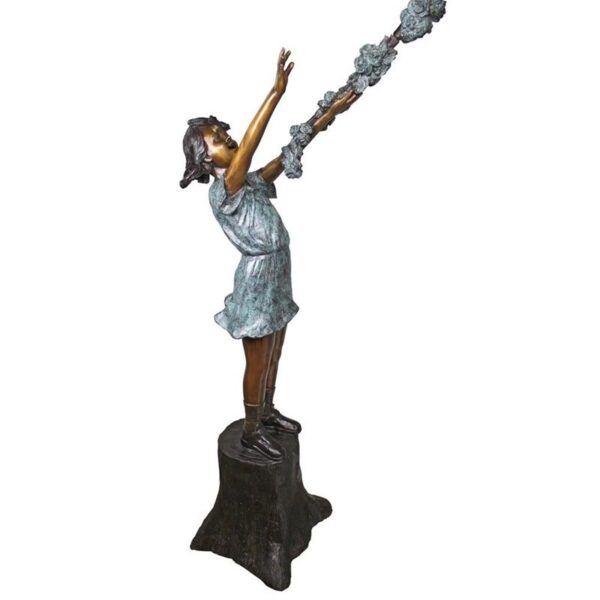 Design Toscano KW28605 99 1/2 Inch Flower Arbor Kids Garden Statue - Bronze