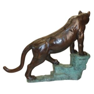 Design Toscano KW28995 50 1/2 Inch Cougar on a Rock Statue - Bronze