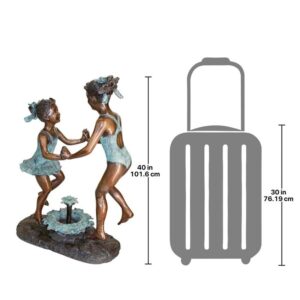 Design Toscano KW29368 27 Inch Dancing Splash Girls Statue - Bronze