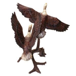 Design Toscano KW50547 24 Inch Steep Climbing Ducks Statue - Bronze