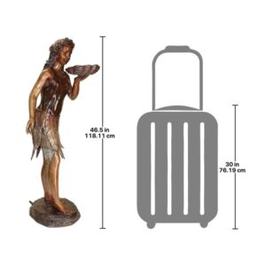 Design Toscano KW58490 13 1/2 Inch Leaf Maiden Statue - Bronze