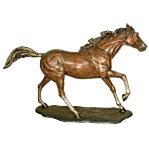 Design Toscano KW76423 119 Inch Galloping Steed Horse Statue - Bronze