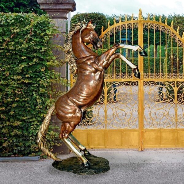 Design Toscano KW76431 88 Inch Majestic Spirit Rearing Horse Right