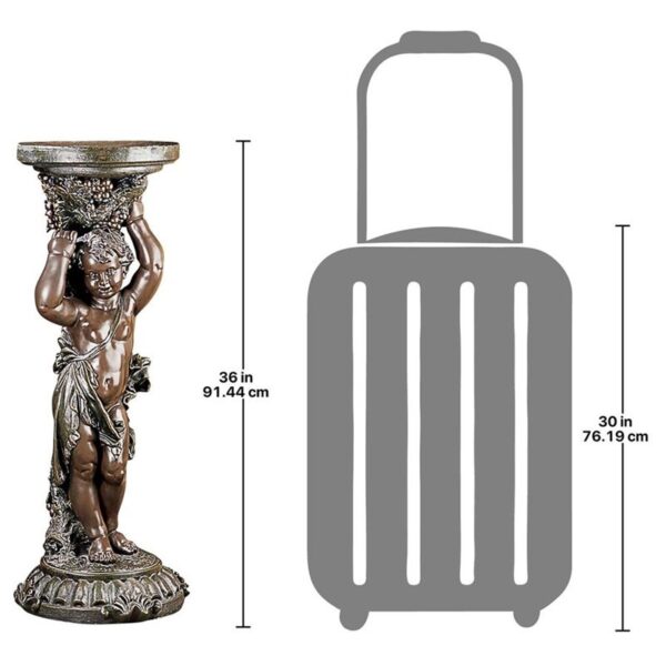 Design Toscano KY0965 15 Inch Sous La Vigne Pedestal - Bronze