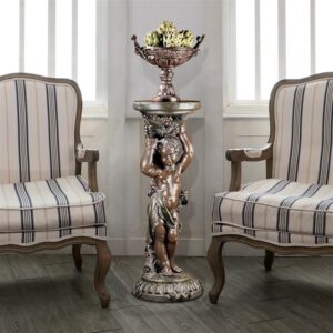 Design Toscano KY0965 15 Inch Sous La Vigne Pedestal - Bronze