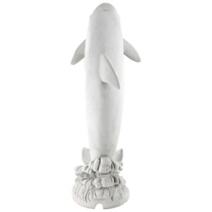 Design Toscano KY1036 19 Inch Medium Tropical Tale Dolphin Piped Statue