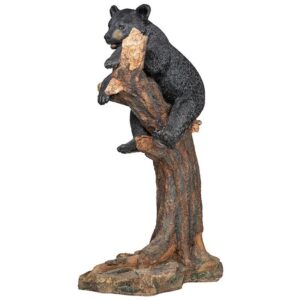 Design Toscano KY18491 16 1/2 Inch Forest Vantage Point Black Bear Statue