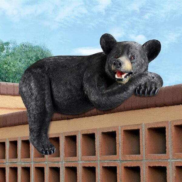 Design Toscano KY1884 34 Inch Lemont the Lovable Lounger Bear - Black