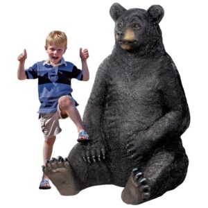 Design Toscano KY18867 32 Inch Zerk Giant Sitting Bear - Black