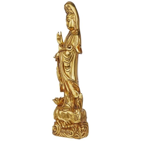 Design Toscano KY30475 7 Inch Golden Guan Yin Statue