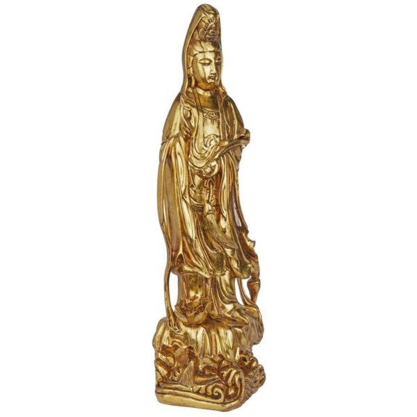 Design Toscano KY30475 7 Inch Golden Guan Yin Statue