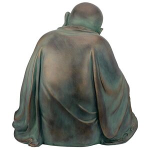 Design Toscano KY30857 21 Inch Kaiyuan Temple Buddha Statue - Green Bronze and Gold