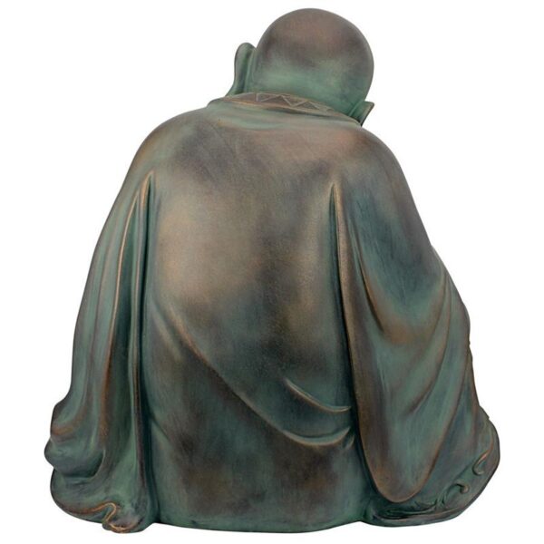 Design Toscano KY30857 21 Inch Kaiyuan Temple Buddha Statue - Green Bronze and Gold