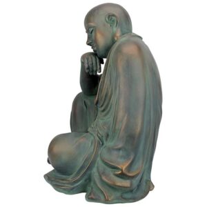 Design Toscano KY30857 21 Inch Kaiyuan Temple Buddha Statue - Green Bronze and Gold