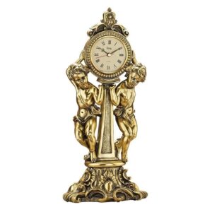 Design Toscano KY5014 7 1/2 Inch Amboise Twin Cherubs Mantle Clock