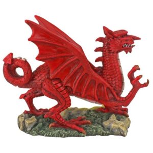 Design Toscano KY5193 8 1/2 Inch Desktop Welsh Dragon - Red