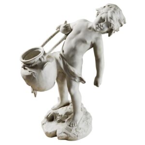 Design Toscano KY6063 13 Inch Young Child Urn Carrier Garden Statue