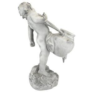 Design Toscano KY6063 13 Inch Young Child Urn Carrier Garden Statue