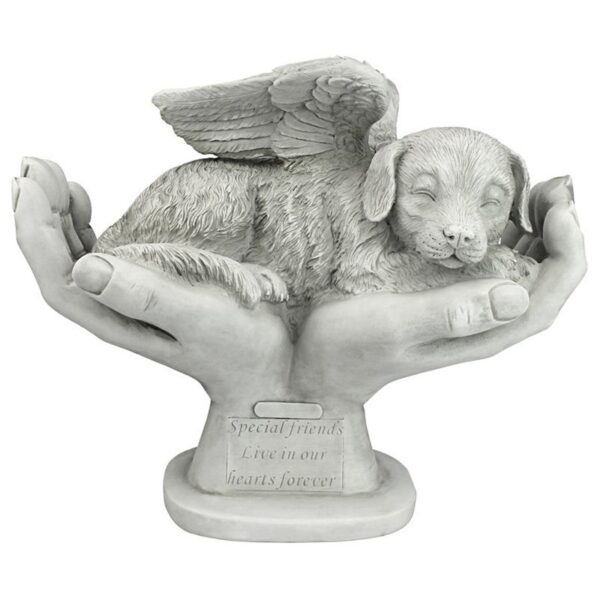 Design Toscano KY69912 15 1/2 Inch Dog in Gods Hands Pet Memorial Statue