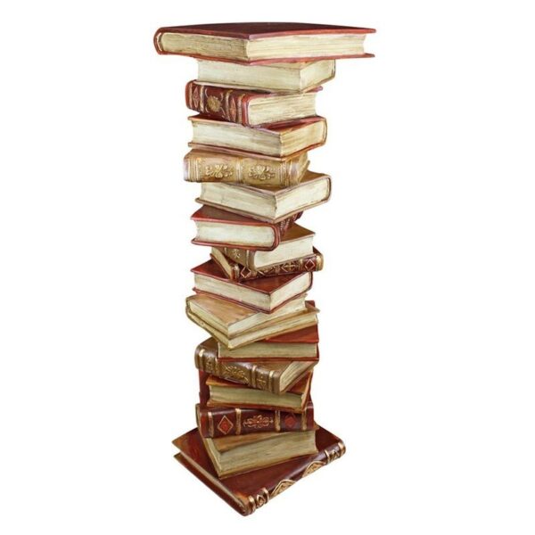 Design Toscano KY70738 12 Inch Power of Books Sculptural Pedestal