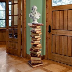 Design Toscano KY70738 12 Inch Power of Books Sculptural Pedestal