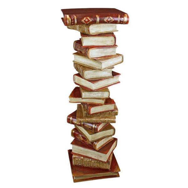 Design Toscano KY70738 12 Inch Power of Books Sculptural Pedestal