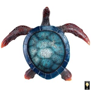 Design Toscano KY71074 33 1/2 Inch Sea Turtle Illuminated Wall Sculpture - Blue