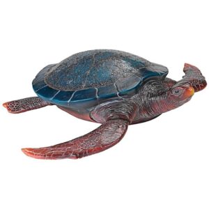 Design Toscano KY71074 33 1/2 Inch Sea Turtle Illuminated Wall Sculpture - Blue