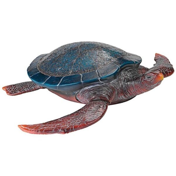 Design Toscano KY71074 33 1/2 Inch Sea Turtle Illuminated Wall Sculpture - Blue