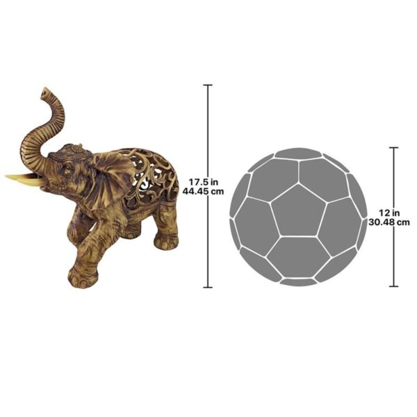 Design Toscano KY710971 11 1/2 Inch Jali Elephant, Large