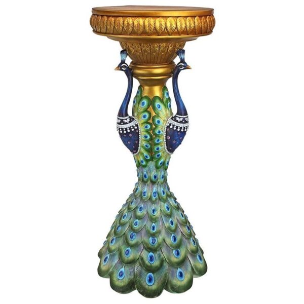 Design Toscano KY737 15 Inch Great Ruler Peacock Pedestal