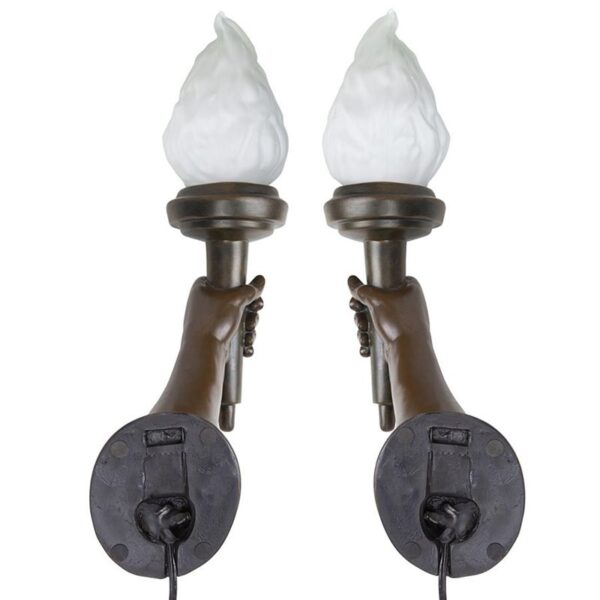 Design Toscano KY8002 7 1/2 Inch Neoclassical Arm Torch Sconces, Set of 2