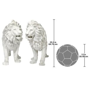 Design Toscano KY9167 37 Inch Regal Lions of Grisham Manor, Set of 2