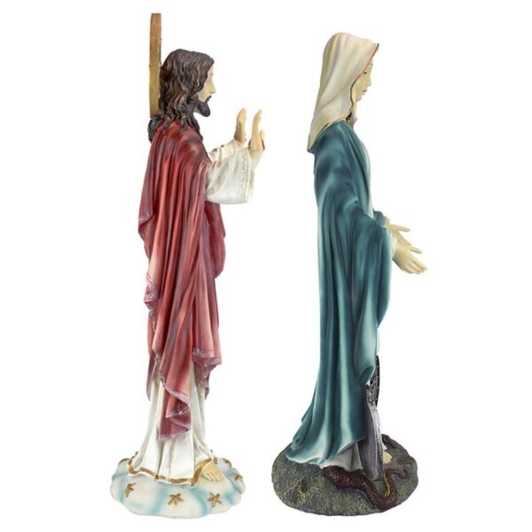 Design Toscano KY9313 8 Inch Set of Jesus and Mary Devotional Sculptures