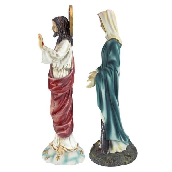 Design Toscano KY9313 8 Inch Set of Jesus and Mary Devotional Sculptures