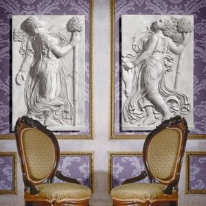 Design Toscano KY94055 21 Inch Set of Right and Left Greek Maenad Freizes