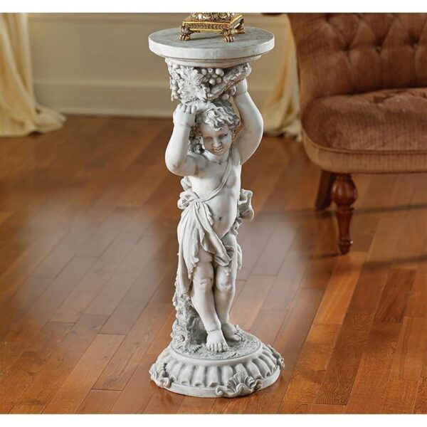 Design Toscano KY96548 15 Inch Sous La Vigne Pedestal - Stone