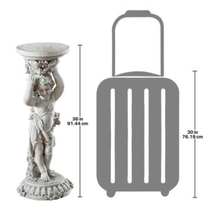 Design Toscano KY96548 15 Inch Sous La Vigne Pedestal - Stone