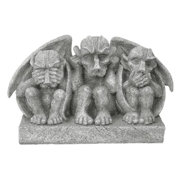 Design Toscano LY37300 16 Inch Hear See Speak No Evil Gargoyle Statue