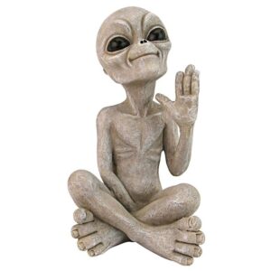 Design Toscano LY612303 4 1/2 Inch Greetings Earthling UFO Alien Statue