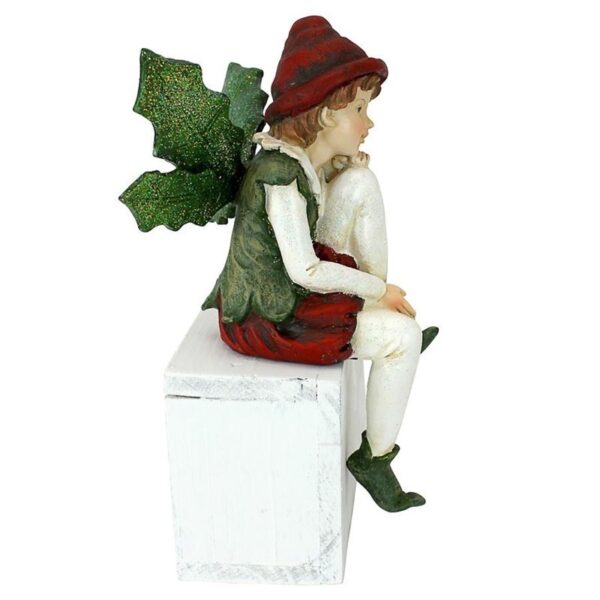 Design Toscano LY7102181 5 Inch Emmanuel Christmas Elf Sitter