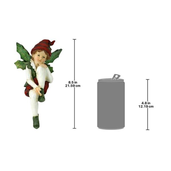 Design Toscano LY7102181 5 Inch Emmanuel Christmas Elf Sitter