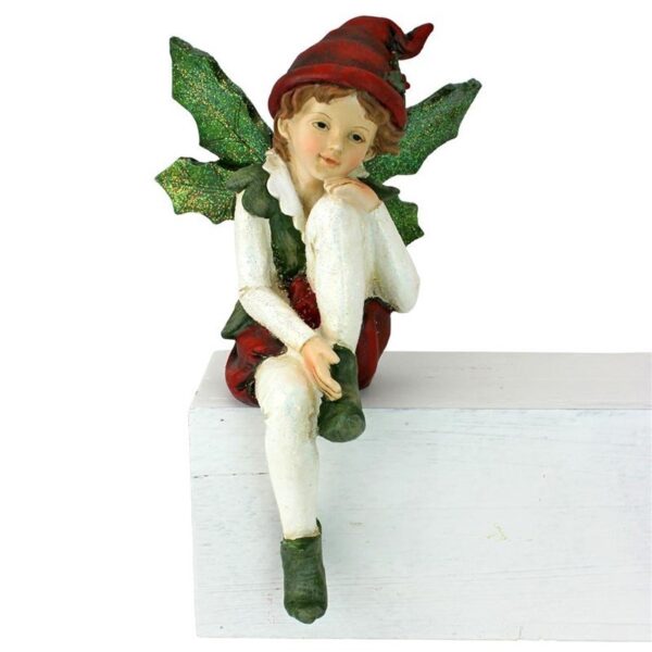 Design Toscano LY7102181 5 Inch Emmanuel Christmas Elf Sitter