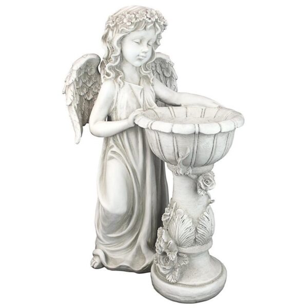 Design Toscano LY710405 12 1/2 Inch Angeliques Garden Splash Birdbath