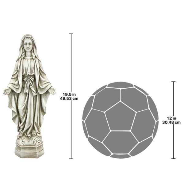 Design Toscano LY714288 8 Inch Medium Madonna of Notre Dame Statue