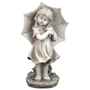 Design Toscano LY717080 10 1/2 Inch Little Girl with Umbrella