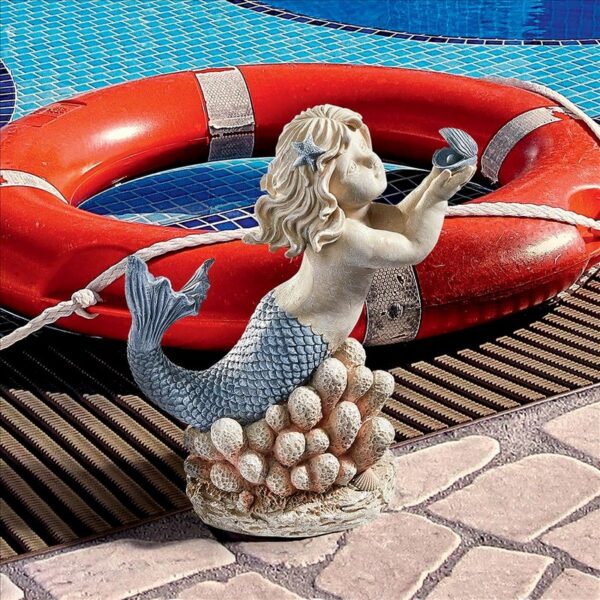 Design Toscano LY7210861 11 Inch Gifts From Sea Mermaid Shell Statue