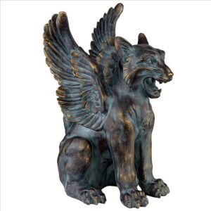 Design Toscano LY721137 10 1/2 Inch Caesar S Griffin Winged Lion Statue