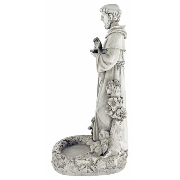 Design Toscano LY78445 7 Inch Saint Francis Reflection Pool Birdbath Statue